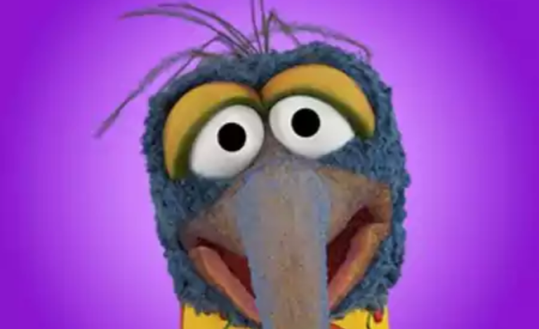 muppet with long hooked beak